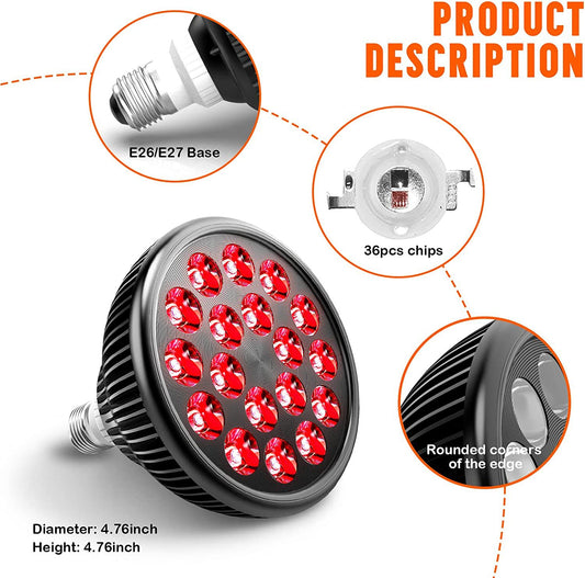 Led Infrared Beauty Physiotherapy Lamp Dual Chip