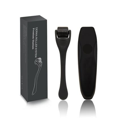 Beard Roller Microneedle Frosted Black Titanium Alloy Needle
