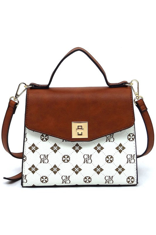 Women's CM Monogram Twist Lock Flap Satchel