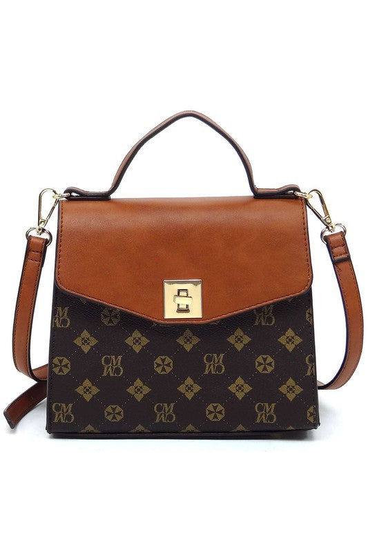 Women's CM Monogram Twist Lock Flap Satchel
