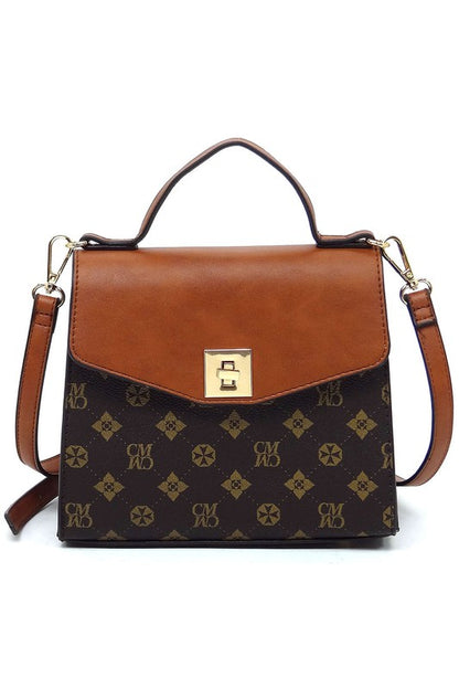 Women's CM Monogram Twist Lock Flap Satchel