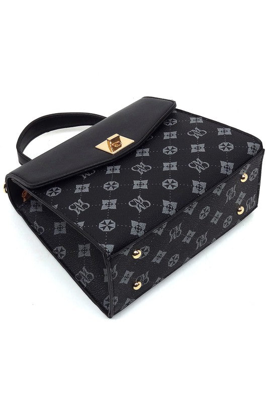 Women's CM Monogram Twist Lock Flap Satchel