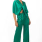 Women's Italian Wisdom Oversized Women's Pants in Green