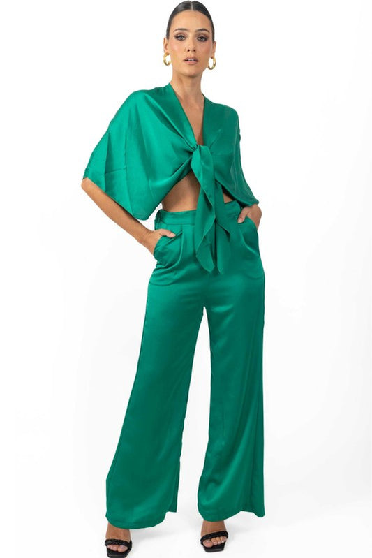 Women's Italian Wisdom Oversized Women's Pants in Green