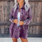 Women's Retro Distressed Corduroy Shirt Jacket