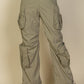 Women's Flap Pockets Drawstring Ruched Parachute Pants