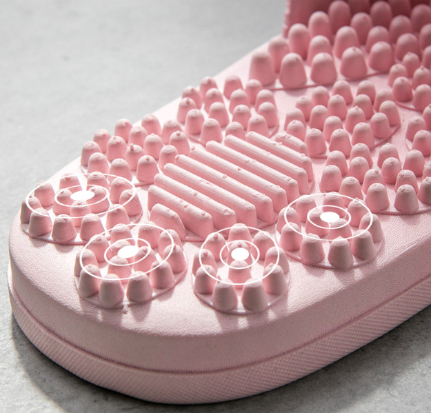 Ergonomic Therapeutic Acupuncture Reflexology Foot Massage Slippers