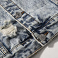 Men's Retro Denim Print Tide Brand Nostalgic Jacket