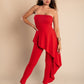Women's Italian Emma Red Jumpsuit