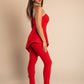 Women's Italian Emma Red Jumpsuit