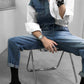 Men's Retro Denim Splicing Design Shirt