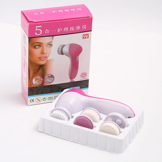 Five-in-one facial cleanser