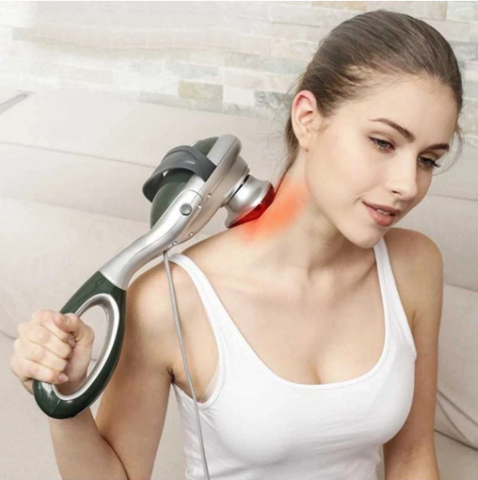 Handheld Shiatsu Acupuncture Electric Light Beam Body Deep Tissue Massage Device