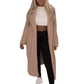 Solid color long coat faux fur coat soft plush thick