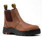 Men's Rockrooster Lumen Brown 6 inch Pull-on Leather Work Boots AK224
