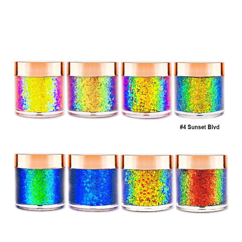 Chameleon 8 Colors Gold Leaf Sequins Gel Eye Shadow