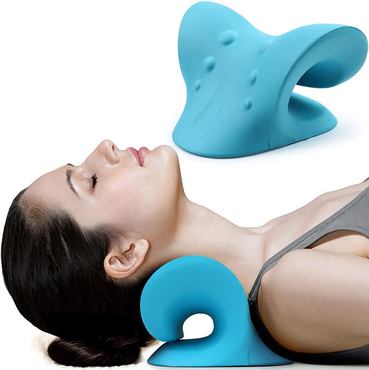 Neck Shoulder Stretcher Relaxer Cervical Chiropractic Traction Device Pillow For Pain Relief