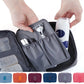 Portable Cosmetic Bag Waterproof Divider Multi-grid Pockets Toiletry Bags Travel Storage Handbags Women Make Up Bag