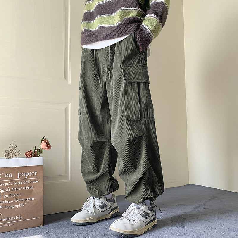 Men's Thickened American Large Pocket Ankle Banded Hip Hop Pants
