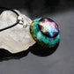 Ogan Pendant Natural Crystal Seven Chakra Epoxy Pendant Malachite Gravel