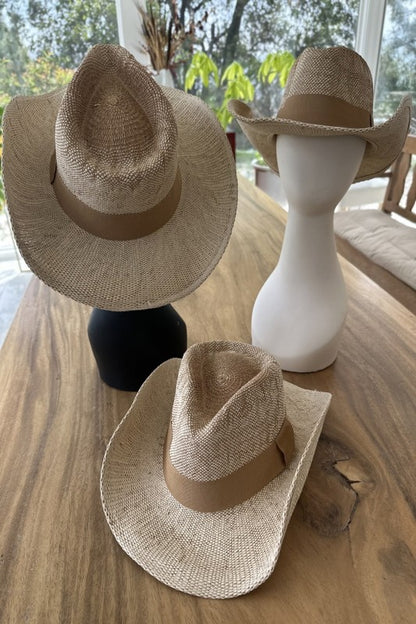 Unisex Braided Straw Cowboy Hat