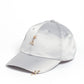 Women's Pink White Black Satin Baseball Cap