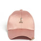 Women's Pink White Black Satin Baseball Cap