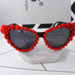 Rhinestone flower sunglasses
