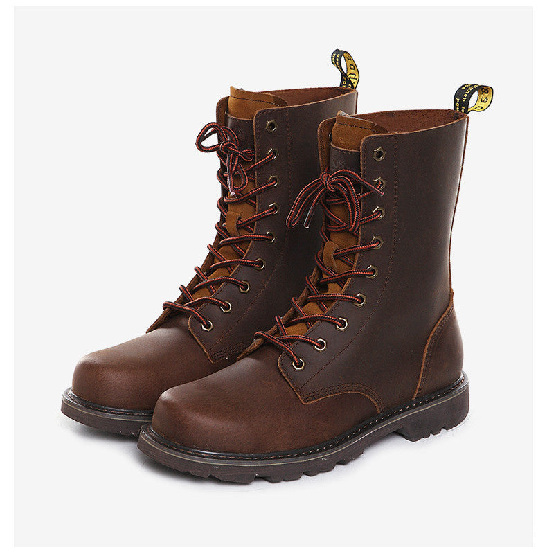 Men's Outdoor Motorcycle Riding High Barrel Boots