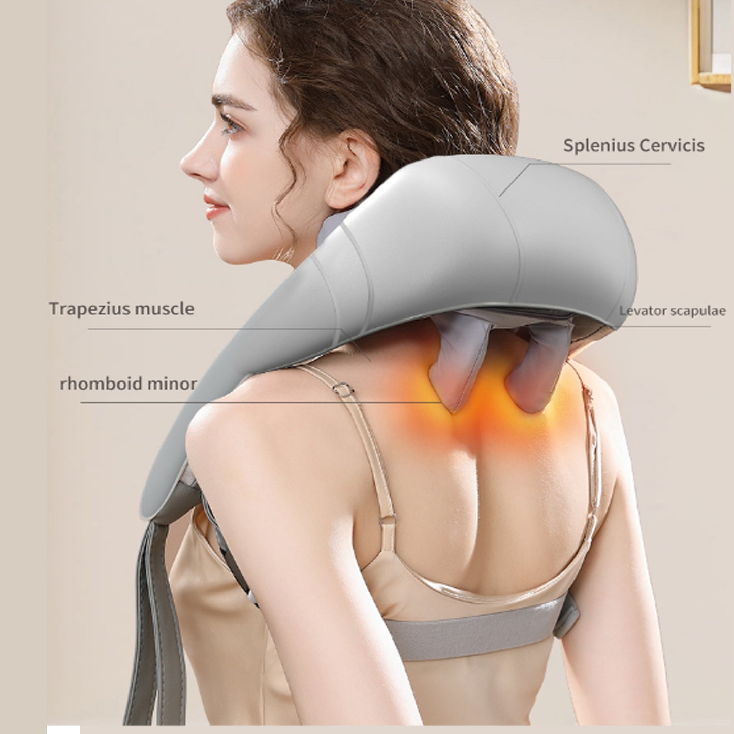 Professional Personal Masseur Neck Massage Device Warm Health Shoulder Pain Relief and Deep Tissue Electric Kneading Massage