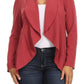 Women's Plus Casual Solid Open Front jacket blazer