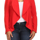 Women's Plus Casual Solid Open Front jacket blazer