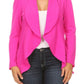 Women's Plus Casual Solid Open Front jacket blazer