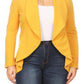 Women's Plus Casual Solid Open Front jacket blazer