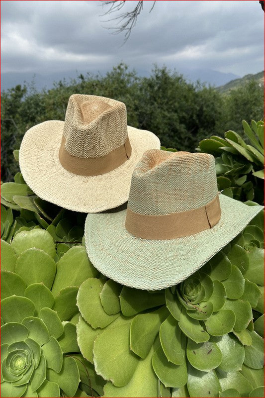Unisex Braided Straw Cowboy Hat