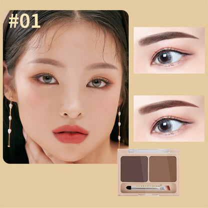Women's Fashion Waterproof And Non-Stripping Two-Tone Eyebrow Powder