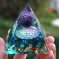 Natural Tiger Eye Orgonite Pyramid Healing Crystals Centerpiece Energy Generator Reiki Chakra Multiplier Orgone Amethyst Meditation