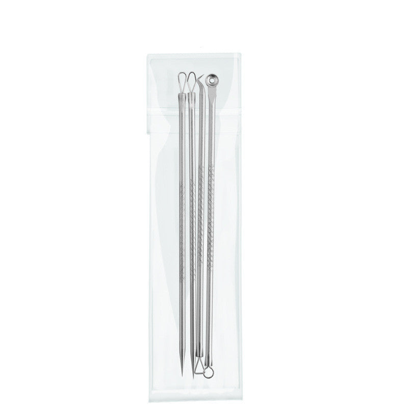 Rose Gold Stainless Steel Acne Needle 4-piece Tool Beauty Acne Blackhead Acne Clip Tool Set