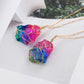 Women's Colorful Natural Stone Winding Chain Necklace