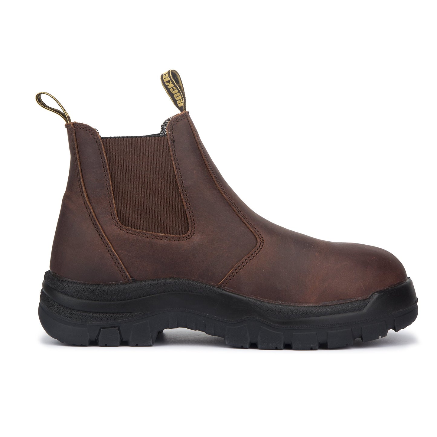 Men's Rockrooster Lumen Brown 6 inch Pull-on Leather Work Boots AK224