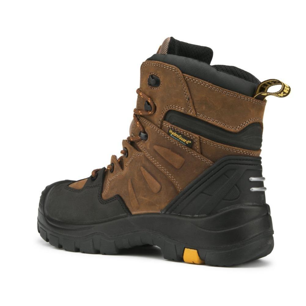 Men's Rockrooster Woodland Brown 6 inch Waterproof Safety Toe Leather Work
