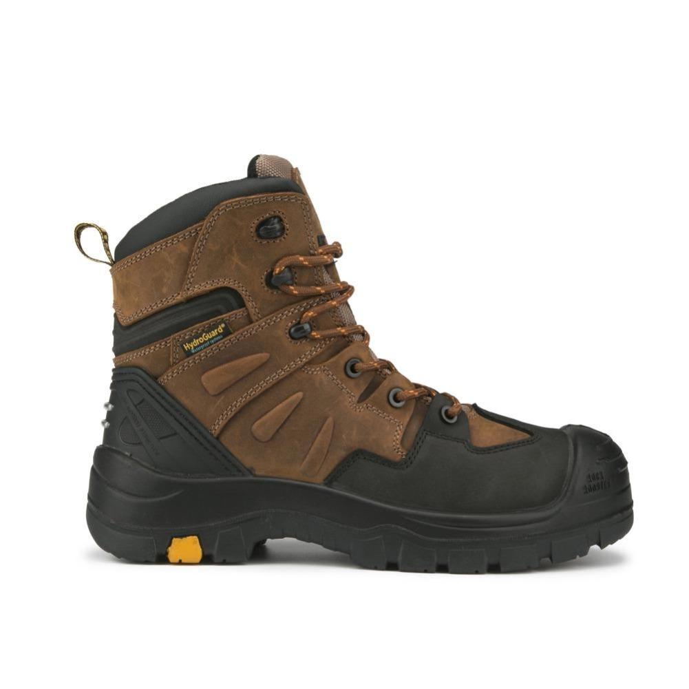Men's Rockrooster Woodland Brown 6 inch Waterproof Safety Toe Leather Work