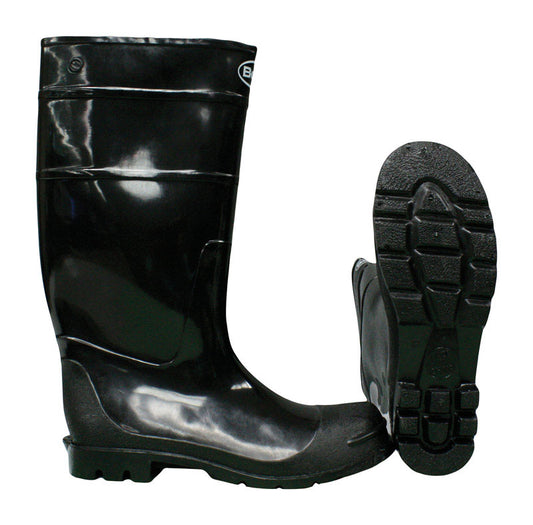 Men's Boss 8008681 Black PVC Unisex Rain Boots, Size 7