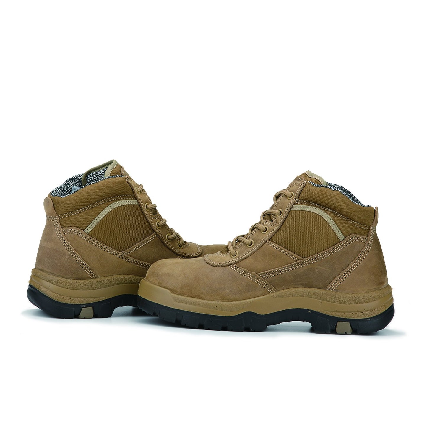 Men's Rockrooster Cortez Brown 6 Inch Steel Toe Leather Work Boots AK250