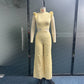 Women's Hollow Out Open Waist Wide Legs Loose Long Pants Jumpsuit