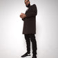 Mens Single Breasted Check Design Overcoat