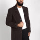 Mens Single Breasted Check Design Overcoat