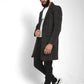 Mens Single Breasted Check Design Overcoat