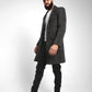 Mens Single Breasted Check Design Overcoat