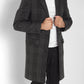 Mens Single Breasted Check Design Overcoat